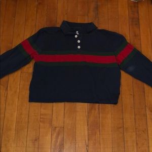 A green and red striped top